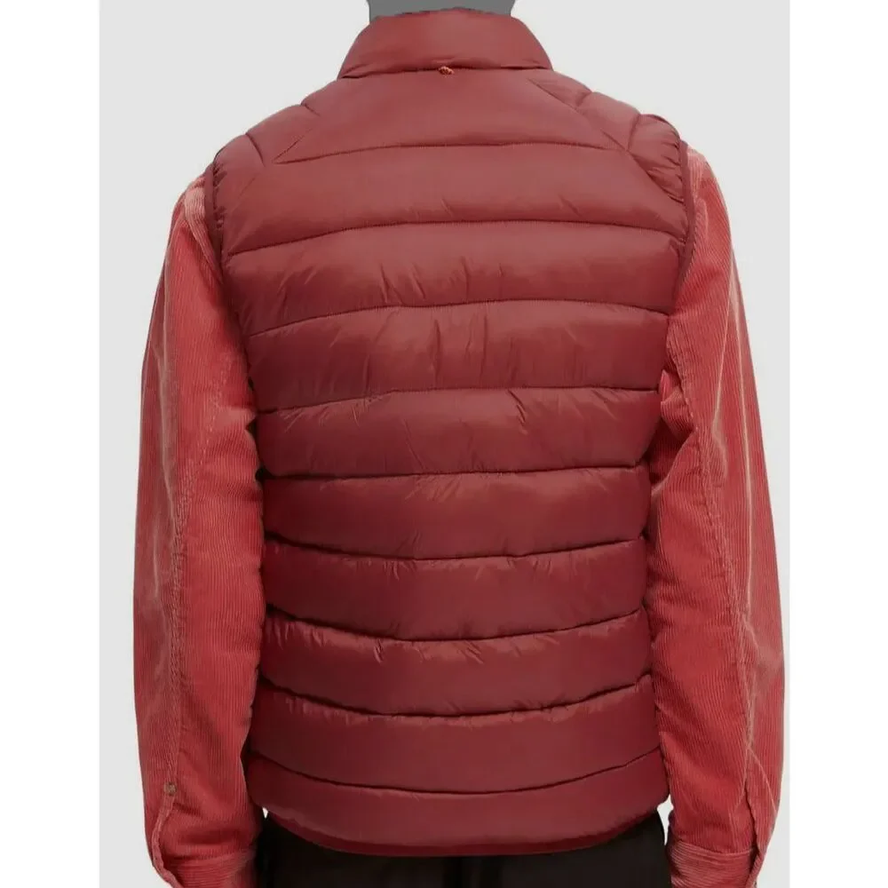$198 Scotch & Soda Men's Red Lightweight Quilted Vest Jacket Coat Size S - Picture 2 of 3